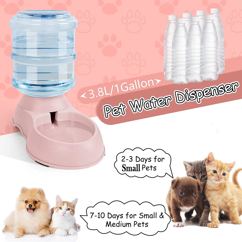 Automatic Pet Feeder & Water Dispenser Set – Gravity Food Bowl with Large-Capacity Water Bottle for Dogs & Cats | No-Spill, Self-Refilling Feeding Station