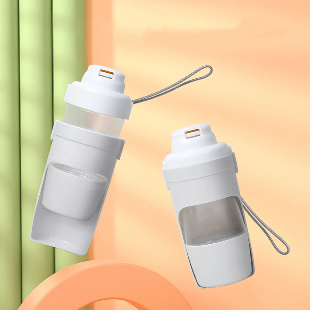 Portable Water Bottle with Food Storage for Pets